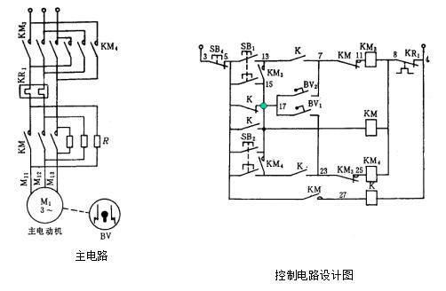 某机床主轴电动机的电气控制线路主电路如图所示，试画出其对应的控制线路图