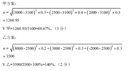 试对两种决策方案的风险程度进行衡量