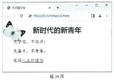 2024年10月自考00900网页设计与制作试题第39题