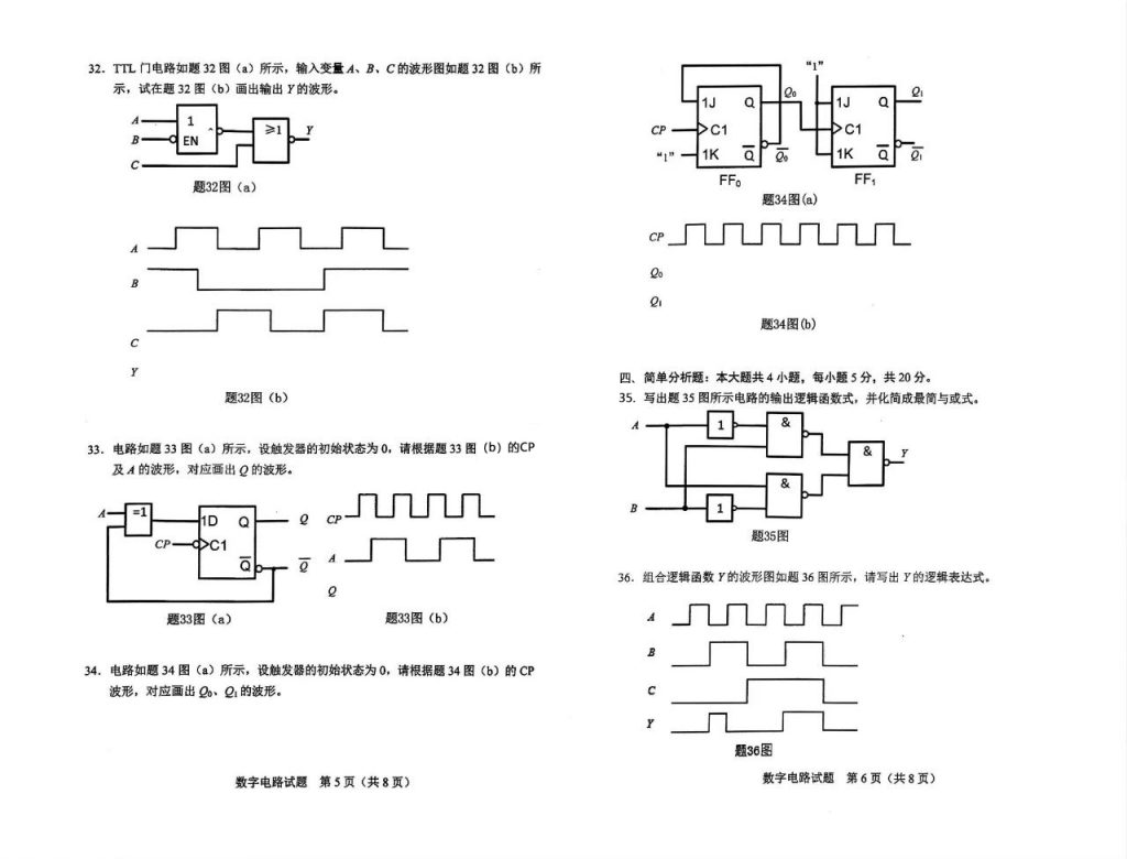 2024年10月自考02344数字电路试题3