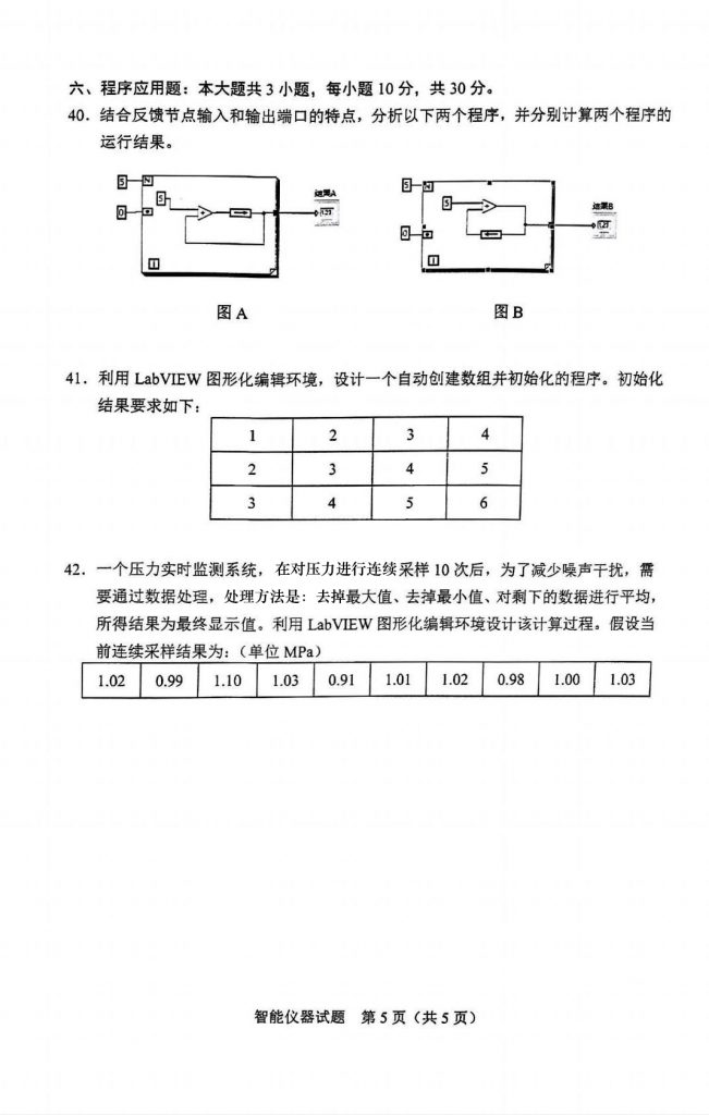 2024年10月自考10789智能仪器试题3